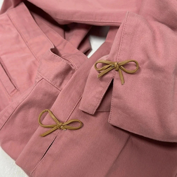 Gucci Pants Trousers Slim Leg Leather Bow Tailored Ankle 2000's VTG Pink Size 12 - Picture 7 of 13
